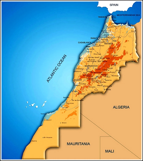 Mapa de Marrocos